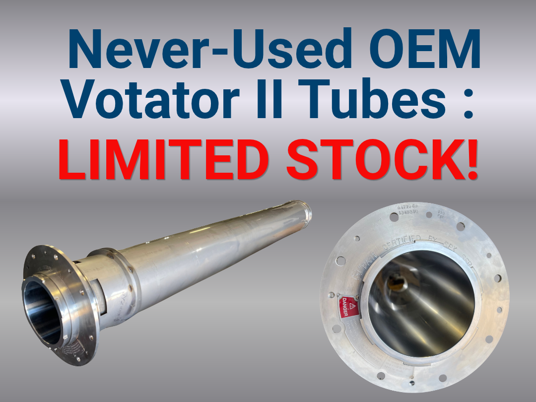 Advertisement showing Vogt replacement parts: assorted metal bearings and bushings on a blue background.